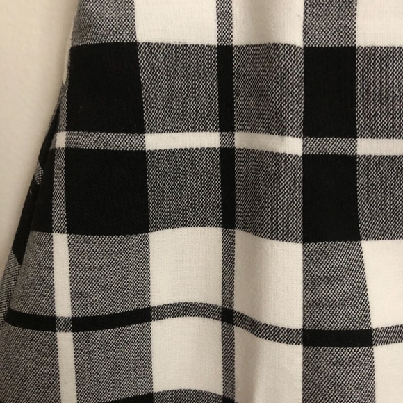 Plaid A-Line Miniskirt Black and White Corpcore Office Siren Women's Small - Picture 3 of 8